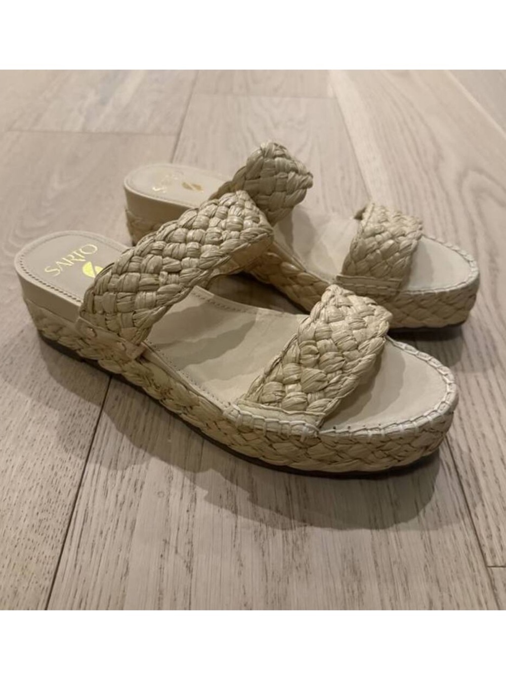 🏷️NWT💚Franco Sarto - Natural Opal Platform Sandals - 8.5